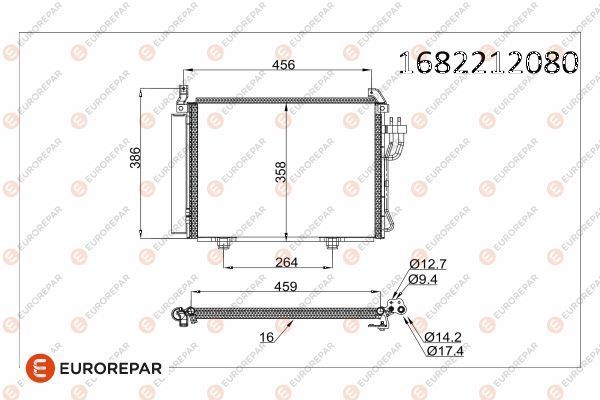 Klima Radyatörü  Hyundai i10 (PA)(09.2007->)  EUROREPAR 1682212080
