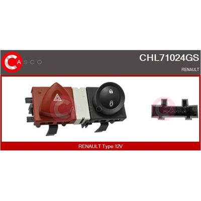 Dörtlü Flaşör Düğmesi  DEGRA 8200407415