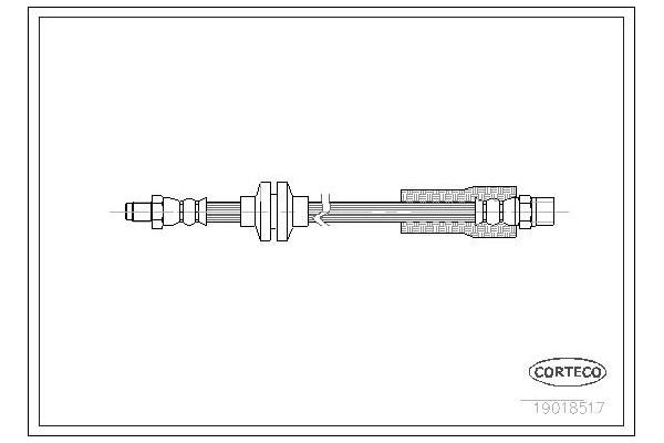Fren Hortumu Ön Sağ veya Sol Audi 200 Sedan/Avant (447)(01.1988->)  CORTECO 19018517