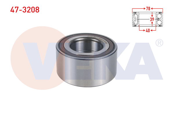 Teker Rulmanı Ön Sağ veya Sol Peugeot 2008 / e-2008 (P1)(11.2019->)  VEKA 47-3208