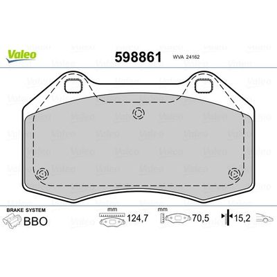 Fren Disk Balata Ön Renault Clio III (08.2005->)  VALEO 598861