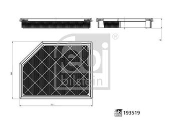 Hava Filtresi  FEBI BILSTEIN 193519  2564231 2 564 231 NB3V9601AA NB3V-9601-AA NB3Z9601A NB3Z-9601-A