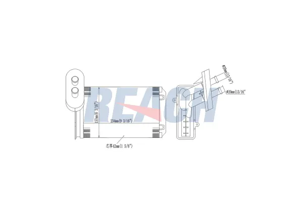 Kalorifer Radyatörü  Volkswagen Golf IV (1J1)(10.1997->2004)  MAHER 10737