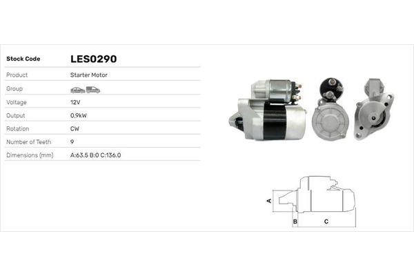 Marş Dinamosu  LUCAS ELEKTRIK LES0290
