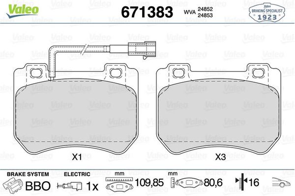 Fren Disk Balata Ön Alfa Romeo 159 (140)(2005->)  VALEO 671383