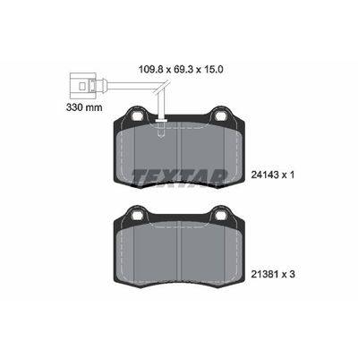 Fren Disk Balata Ön Seat Leon (1M1)(11.1999->)  TEXTAR 2414301