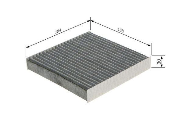 Polen Filtresi  Abarth 500 e (332)(02.2023->)  BOSCH 1 987 435 589