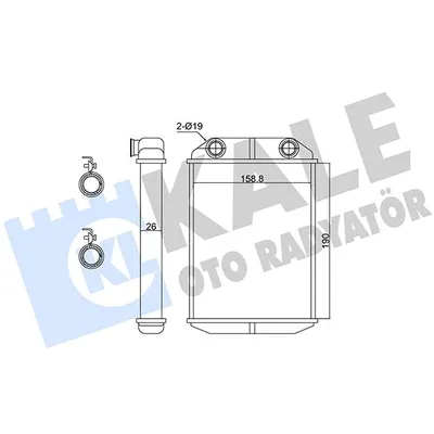 Kalorifer Radyatörü  Renault Express Van (08.2021->)  KRAFTVOLL 08050304