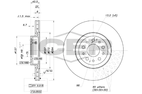 Fren Disk Ayna Ön Sağ ve Sol BRAXIS AE1048