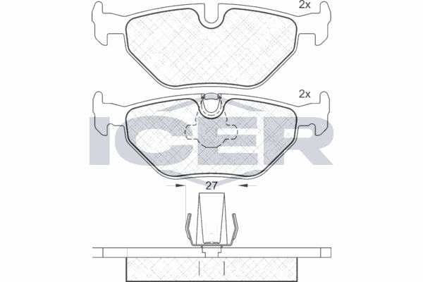 Fren Disk Balata Arka BMW 5 Serisi Sedan (E39)(1995->)  KRAFTVOLL 07010588