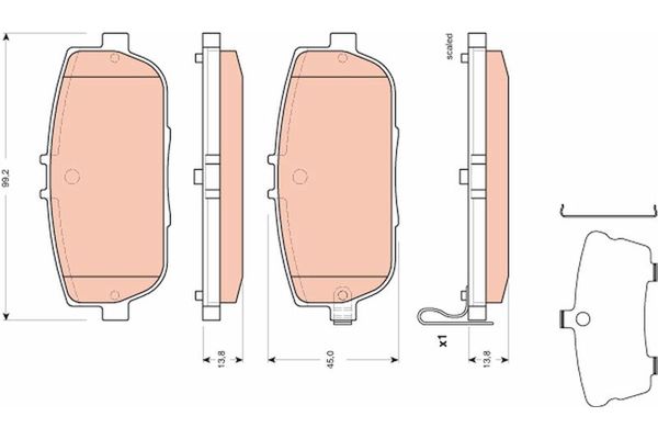 Fren Disk Balata Arka Abarth 124 Spider (348)(2016->)  TRW GDB3402