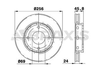 Fren Disk Ayna Ön Sağ ve Sol BRAXIS AE0170  4605A068 4544200001