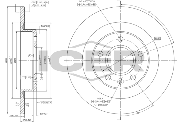 Fren Disk Ayna Arka Sağ ve Sol Chevrolet Cruze (2009->)  VALEO 496066