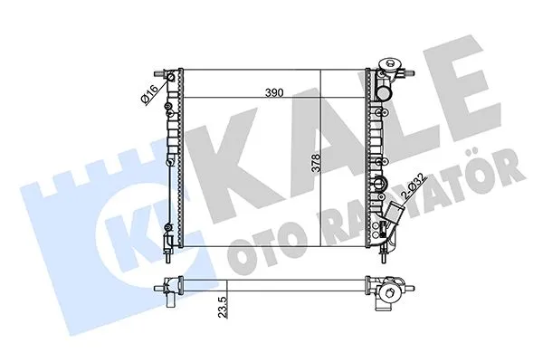 Su Radyatörü  Alfa Romeo Giulietta (191)(2010->)  KALE 146900