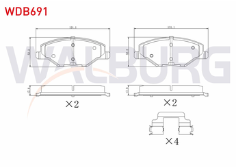 Fren Disk Balata Ön WALBURG WDB691  