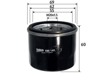 Yağ Filtresi  VALEO 586140  1230A040 1321800010 1321800110