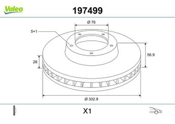 Fren Disk Ayna Ön Sağ ve Sol VALEO 197499  2H0615301A 2H0615301D