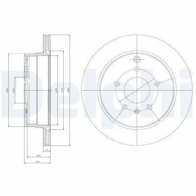 Fren Disk Ayna Arka Sağ ve Sol Opel Antara (2006->)  DELPHI BG4069