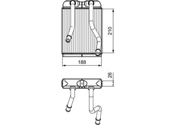 Kalorifer Radyatörü  VALEO 811532  7L0819031 7L0819031A 95557232600 955 572 326 00 95557232700 955 572 327 00 9555732600 9555732700