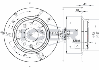 Fren Disk Ayna Arka Sağ ve Sol SWAPP 43475  GFYY26251 GF3Y26251 GF3Y-26-251 GF3Y26251A GF3Y-26-251A GFYY-26-251 N12326251 N123-26-251 N12326251A N123-26-251A NF4726251 NF47-26-251