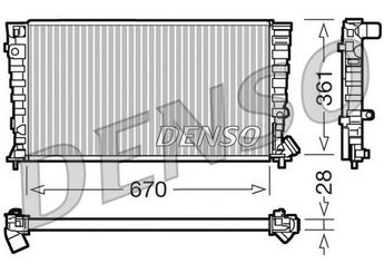 Su Radyatörü  DENSO DRM07030  DRM07030 133009 133010 133023 133024 133030 133125 1331R9 1331W3 9627507380 9627507480 9627693880