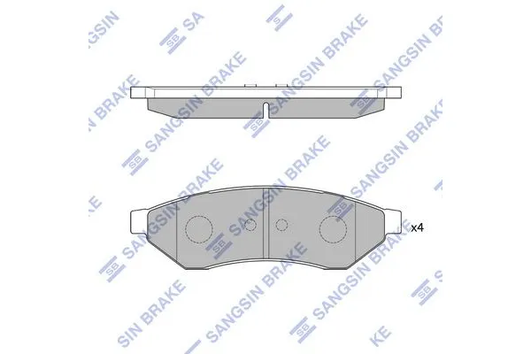 Fren Disk Balata Arka Chevrolet Evanda (2005->)  SANGSIN SP1252
