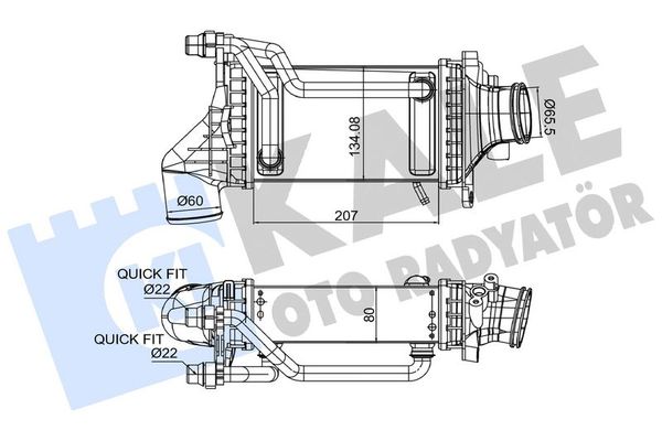 Turbo Radyatörü  Mercedes C -Serisi Cabrio (BM 205)(07.2016->)  KALE 375965