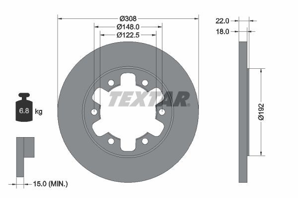 Fren Disk Ayna Arka Sağ ve Sol Ford Transit P.Van (TTG)(2013->2019)  RECOVER 5553