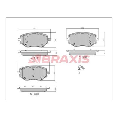 Fren Disk Balata Ön Renault Taliant (2021->)  BRAXIS AA0787