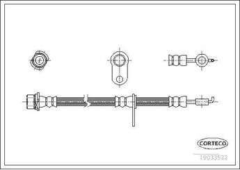 Fren Hortumu Ön Sağ veya Sol MGA 511150  9094702C78 9094702C77
