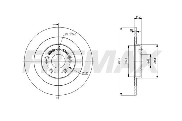 Fren Disk Ayna Arka Sağ ve Sol OTOZONE BD9147
