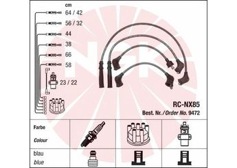 Buji Kablosu  NGK 9472  22450D3526 22450-D3526