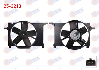 Radyatör Fan ve Motoru  VEKA 25-3213  1314521 1341258 1341307 1341253 90469469 90469600 90510209 9117716 91 17 716 13 14 521 13 41 258 13 41 307 90 510 209