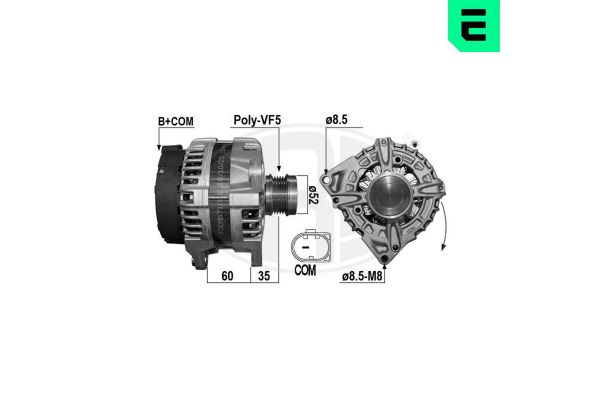 Alternatör  Mercedes CLA -Serisi Shooting Brake (BM117)(12.2014->)  ERA 209638