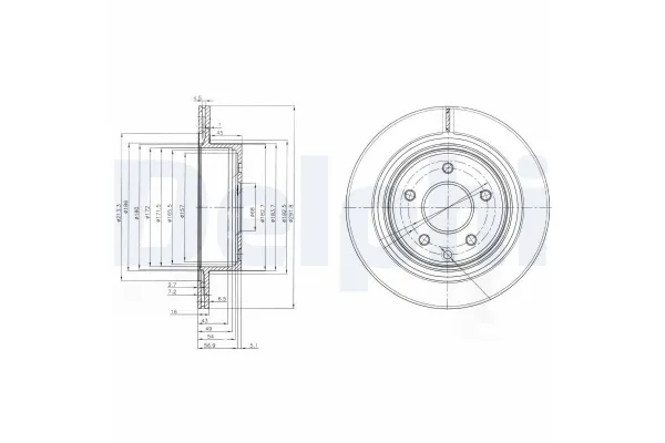 Fren Disk Ayna Arka Sağ ve Sol Renault Koleos II (05.2017->)  DELPHI BG3765C