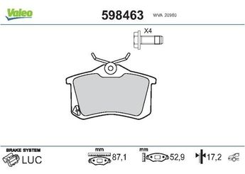 Fren Disk Balata Arka VALEO 598463  8E0698451F 1J0698451 1J0698451B 1J0698451D 1J0698451E 1J0698451F 1J0698451H 1J0698451J 1J0698451L 1J0698451P 1J0698451Q 1J0698451R 1K0698451C 1K0698451J 2Q0698451B 2Q0698451C 3B0698451 4B0698451 4B0698451B 4B0698451E 4D0698451C 4D0698451D 4D0698451E 5K0698451B 6C0698451A 6X0698451A 8E0698451 8E0698451A 8E0698451K 8E0698451L L8E0698451A L8E0698451D 1608520380 1617250480 1623180580 425233 4252-33 425241 4252-41 425223 425428 4254-28 425441 4254-41 425467 4254-67 4254C5 4254-C5 9467529088 9 467 529 088 9404252328 9467648988 1001096 1027640 1115107 1205557 1343514 1345340 5M212M008CA 5M21-2M008-CA 5M2J2M008CA 5M2J-2M008-CA 7354162 95VWX2M008AA 95VWX-2M008-AA 95WX2M008BA 95WX-2M008-BA YM212M008CA YM21-2M008-CA 10030811 150698451 1647894080 1668247680 4252-23 425232 4252-32 E172281 8671005852 86 71 005 852 8671005867 86 71 005 867 8671016554 86 71 016 554 8660004460 1H0698451D 1H0698451G 1H0698451H 1J0698451C 1J0698451G 1J0698451K 1J0698451S 5Q0698451A 5Q0698451D 5Q0698451M 6X0698451 7M0698451 7M3698451A 7M3698451C 7M3698451E 8E0698451AA JZW698451A 3B0698451A JZW698451C 5QD698451 1E0698451E 1K0698451M 5C0698451B 5C0698451C 5C0698451D 5CO698451D 5Q0698451E L1J0698451F 6QD698451