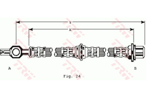 Fren Hortumu Ön Sağ veya Sol Toyota Celica Liftback (T16)(1986->)  BERSE 6303