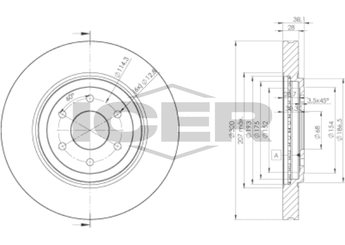 Fren Disk Ayna Ön Sağ ve Sol MAHER 28648  40206EB320 402063X00B 40206-3X00B 402065X00A 40206-5X00A 402065X01A 40206-5X01A 40206-EB320 40206ZS60A 40206-ZS60A