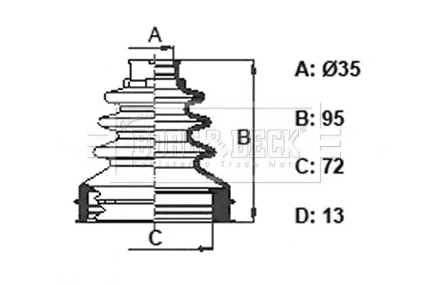 Aks Körüğü Ön İç Sağ veya Sol Ford C-MAX (CB7)(2010->)  SWAG 33 10 1000