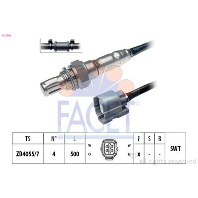 Oksijen (Lambda) Sensörü  Honda CR-V (RD8)(01.2002->)  ZEGEN ZLS1143