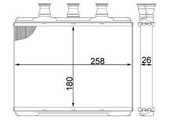 Kalorifer Radyatörü  MAHLE AH 80 000S  6906270 394788 0394788 6 906 270 64110394788 64116906270