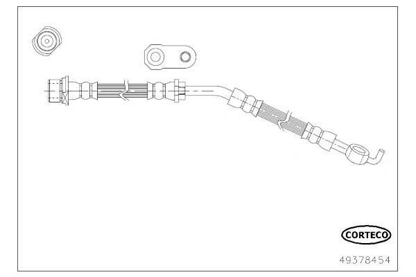 Fren Hortumu Ön Sağ Daihatsu Charade (XP9F)(2011->2013)  CORTECO 49378454