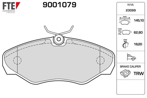 Fren Disk Balata Ön Renault Avantime (07.2001->)  FTE 9001079