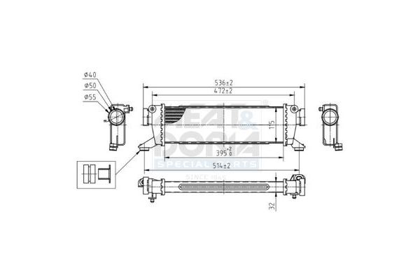 Turbo Radyatörü  Mercedes Vaneo Compact Van (BM 414)(10.2001->)  MGA 80893