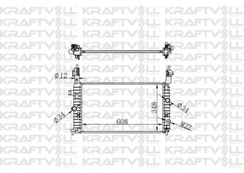 Su Radyatörü  KRAFTVOLL 08040060  8E0121251J 1300252 1300253 1300413 13128930 13130015 13181074