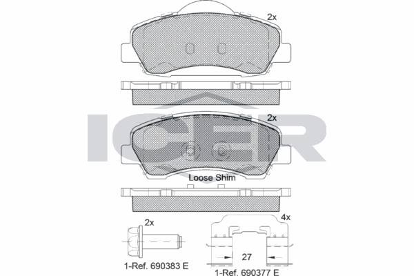 Fren Disk Balata Ön SANGSIN SP4208