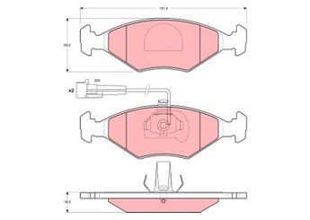 Fren Disk Balata Ön TRW GDB1340  9947996 9948038 9947457 7078947 9947917 9946996