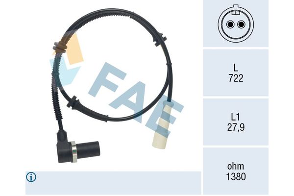 Abs Sensörü Ön Sağ Chevrolet Lacetti HB (2005->)  MGA 36303