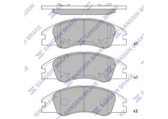 Fren Disk Balata Ön SANGSIN SP1167  581012FA10 581012FA20