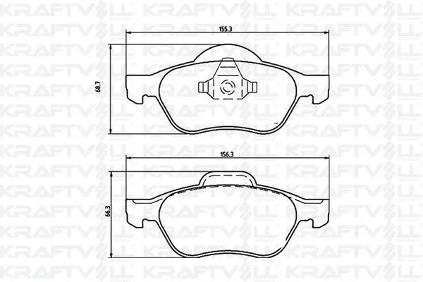 Fren Disk Balata Ön Renault Megane II HB (10.2002->)  KRAFTVOLL 07010037